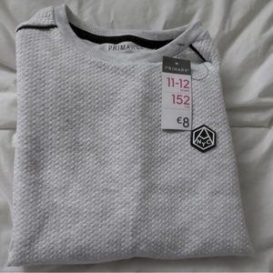 NWT Primark Boy’s Gray Sweater Kids Size 11 - 12